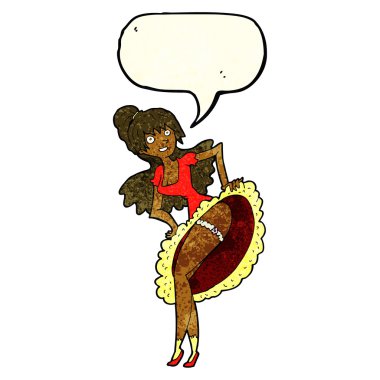 Konuşma baloncuklu flamenko dansçısı.