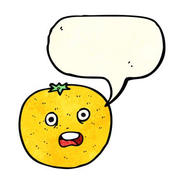 çizgi film orange ile konuşma balonu