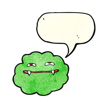 Konuşma baloncuklu çizgi vampir bulutu