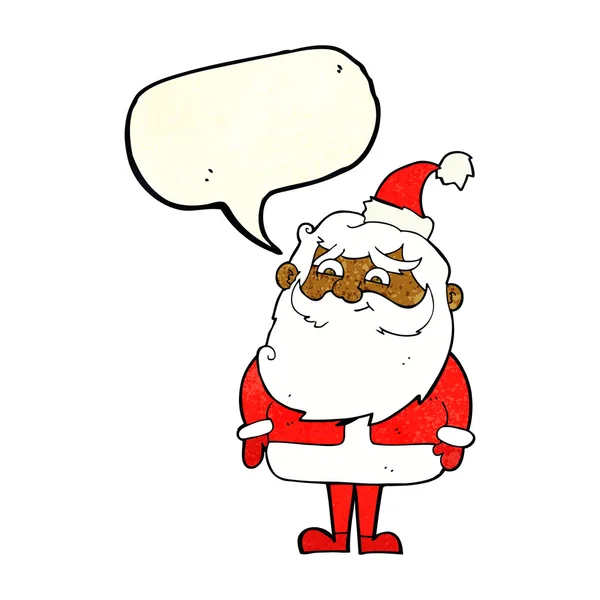 Cartoon santa claus with speech bubble — Stock Vector