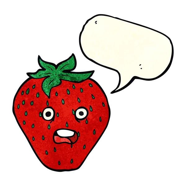卡通草莓的讲话泡泡 — 图库矢量图片