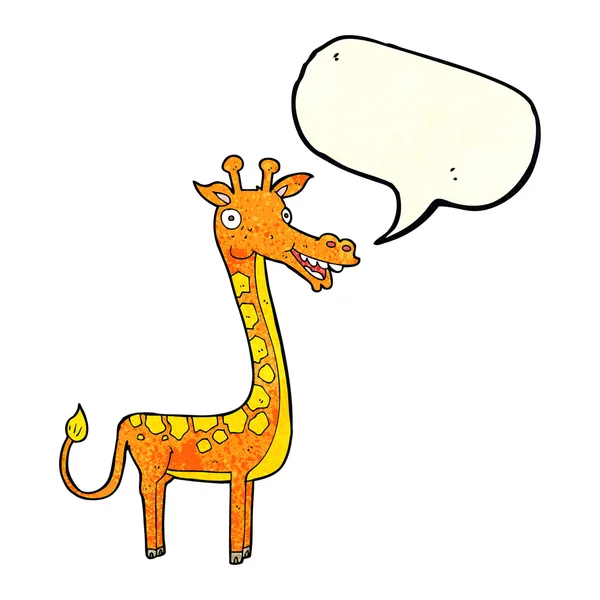 Konuşma balonlu çizgi film zürafası — Stok Vektör