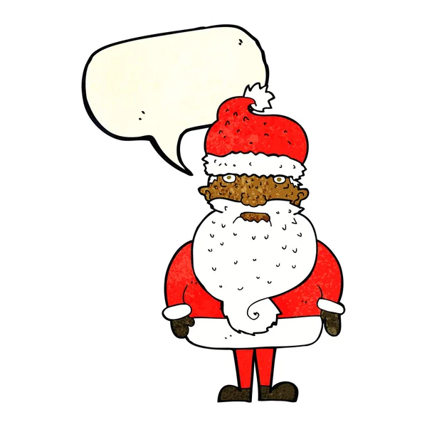 Dessin animé santa claus avec bulle de parole — Image vectorielle