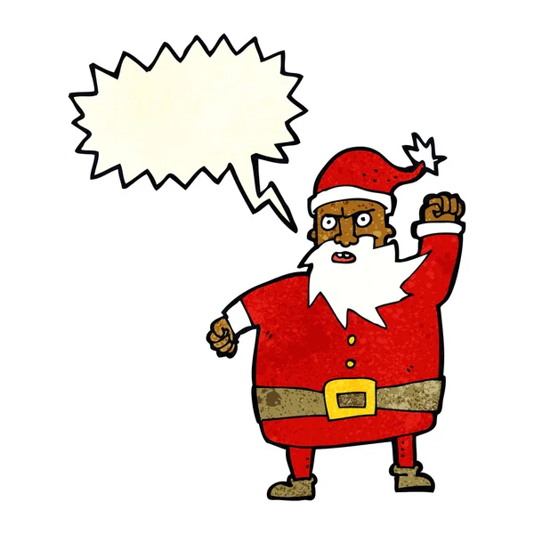 Cartoon santa claus met spraakbel — Stockvector