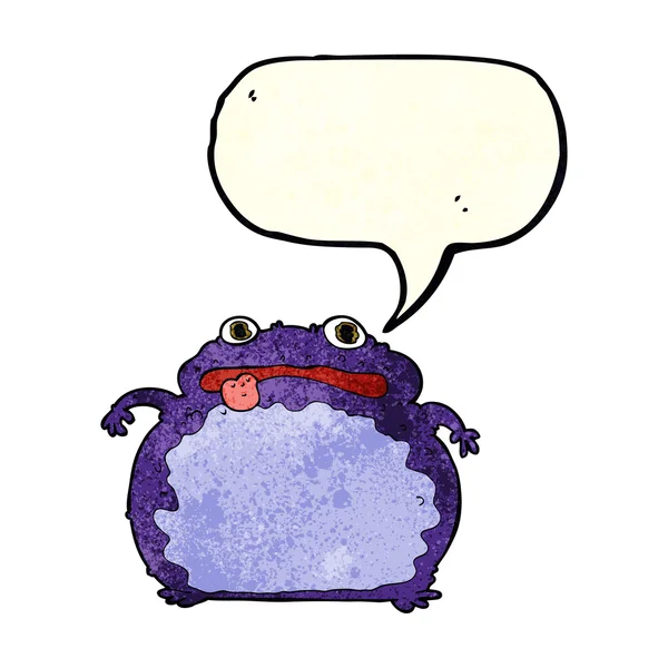 Grenouille drôle de dessin animé avec bulle de parole — Image vectorielle