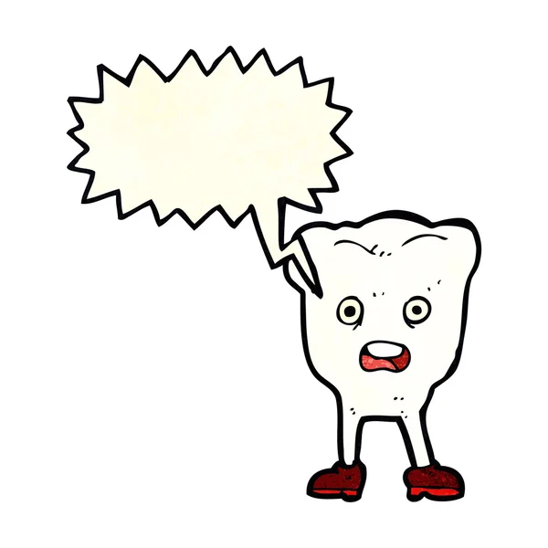 연설 거품 만화 치아 — 스톡 벡터
