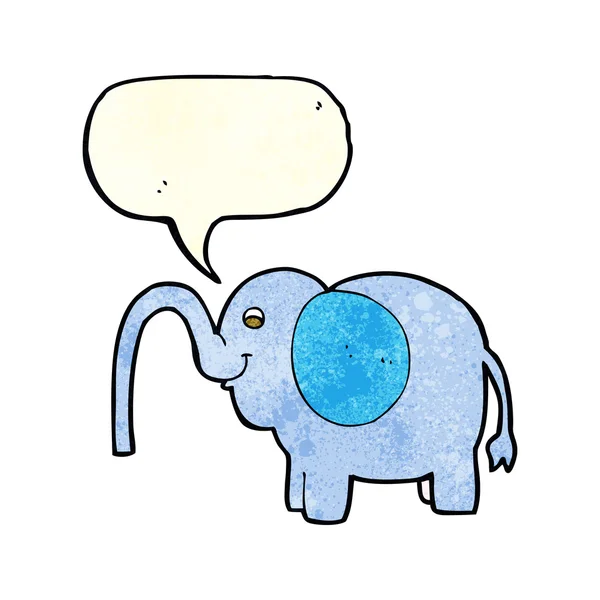 卡通大象喷水与语音泡沫 — 图库矢量图片