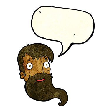 çizgi film sakallı adam konuşma baloncuğu ile