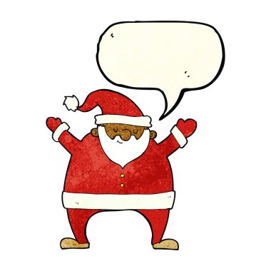 Konuşma balonlu çizgi film Noel Baba