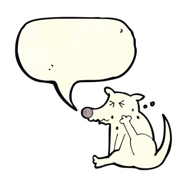 çizgi film köpekleri konuşma baloncuğuyla kaşınıyor