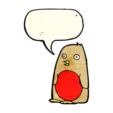 Konuşma balonlu çizgi robin