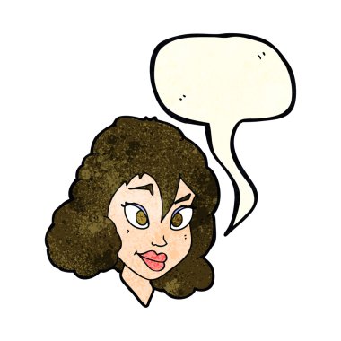 çizgi film güzel kadınla konuşma balonu