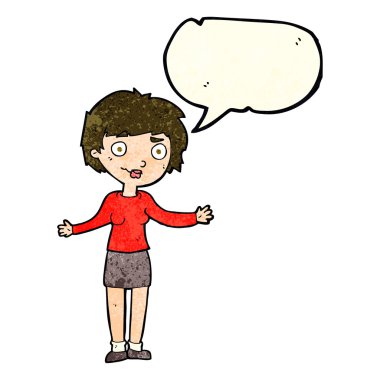 karikatür konuşma balonu kadınla karıştı