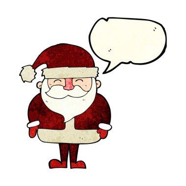 Konuşma balonlu çizgi film Noel Baba