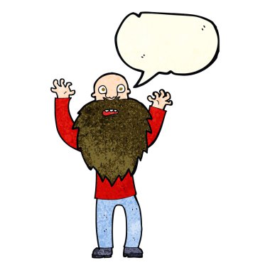 Çizgi film sakallı, sakallı yaşlı adamı korkuttu.