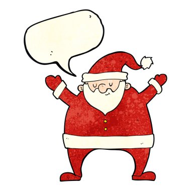 Konuşma balonlu çizgi film Noel Baba