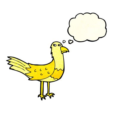 Konuşma baloncuklu çizgi film kuşu