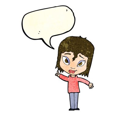 konuşma balonu fikirle kadınla çizgi film