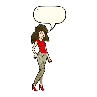 çizgi film güzel kadınla konuşma balonu