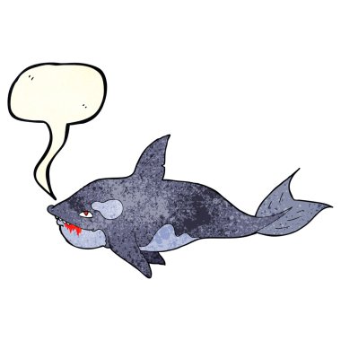 Konuşma balonlu bir katil balina.