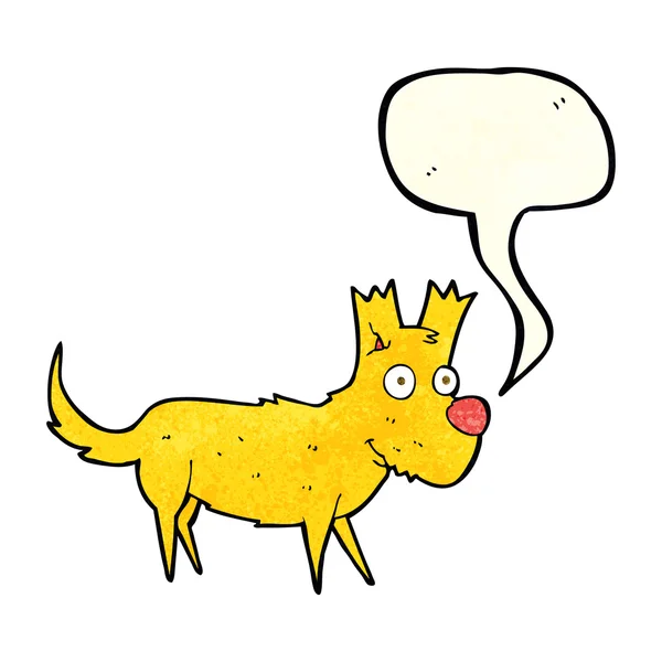 Kreskówki cute little dog z bańki mowy — Wektor stockowy