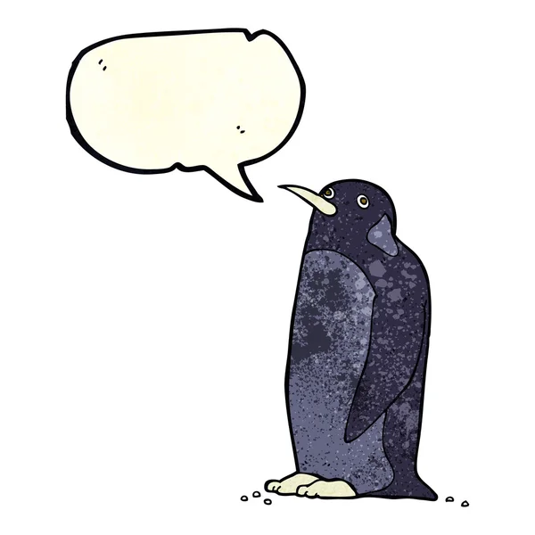 Kreskówki pingwin z bańki mowy — Wektor stockowy