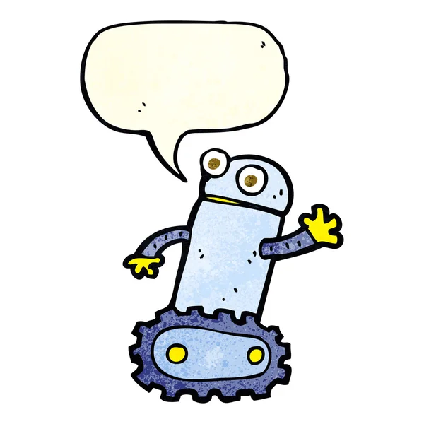 Konuşma baloncuklu çizgi film robotu — Stok Vektör