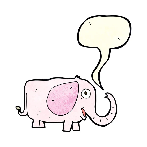 Dessin animé bébé éléphant avec bulle de parole — Image vectorielle