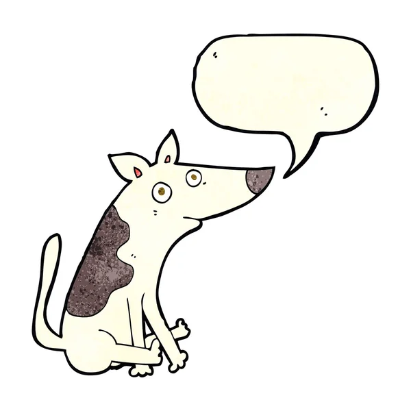 Chien de dessin animé avec bulle de parole — Image vectorielle