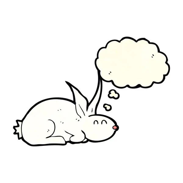 Tegneserie kanin med tale boble – Stock-vektor