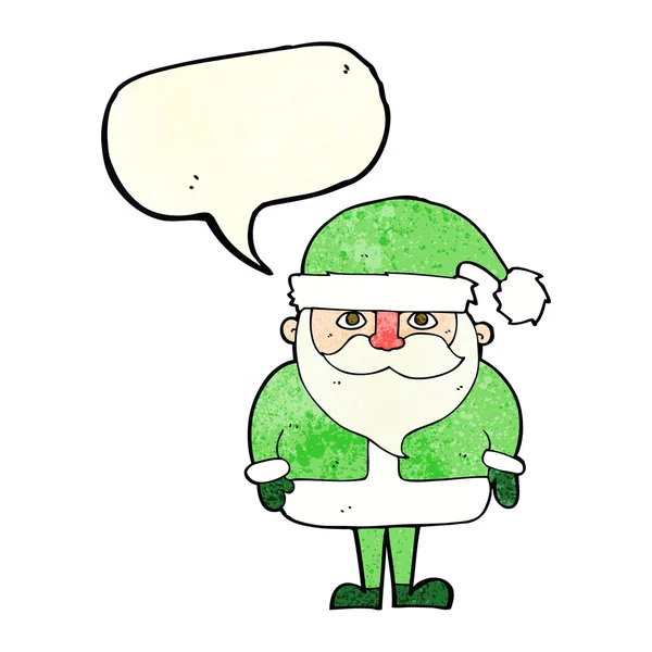 Dessin animé santa claus avec bulle de parole — Image vectorielle