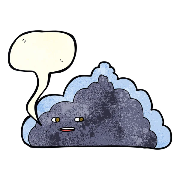 Cartoon cloud with speech bubble — Stock Vector