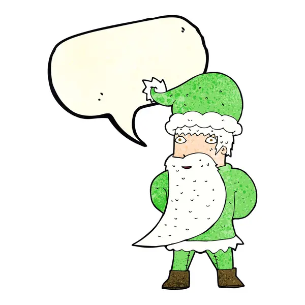 Cartoon santa claus with speech bubble — Stock Vector