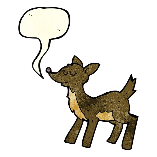 Милый мультяшный олень с пузырьком речи — стоковый вектор