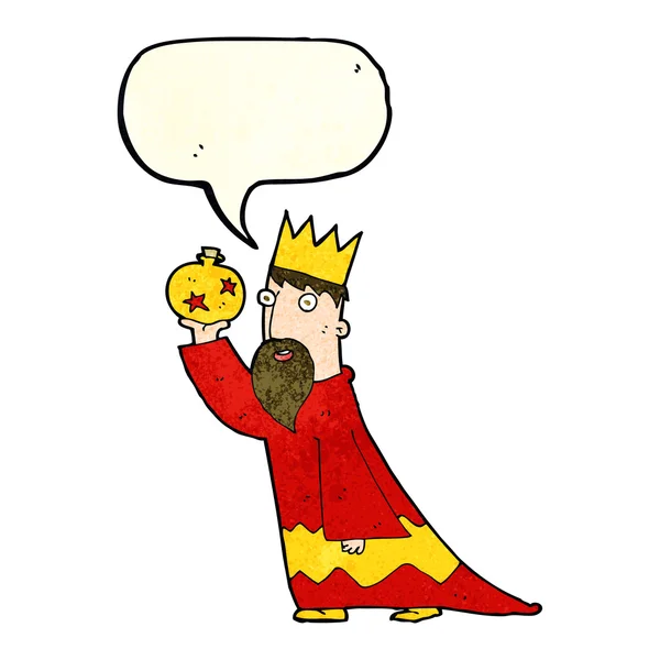One of the three wise men with speech bubble — Stock Vector