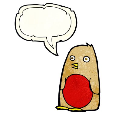 Konuşma balonlu çizgi robin