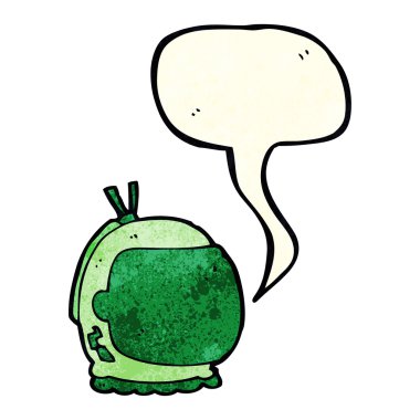 Konuşma baloncuklu astronot miğferi