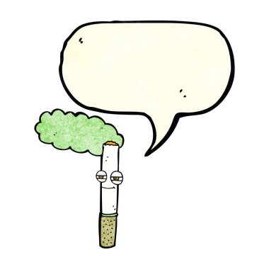 çizgi film mutlu sigara konuşma baloncuklu