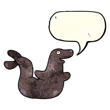 Konuşma baloncuklu çizgi film mührü