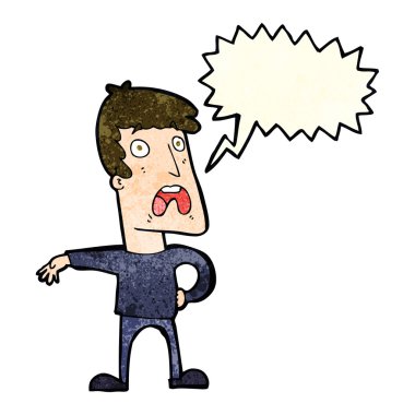 Konuşma balonlu bir adam şikayet ediyor.