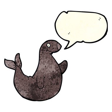 Konuşma baloncuklu çizgi film mührü