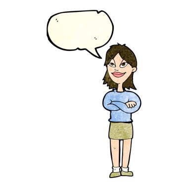 çizgi film gurur kadınla konuşma balonu