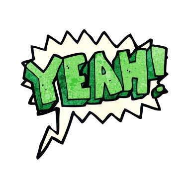 Evet karikatür! konuşma balonu ile Not