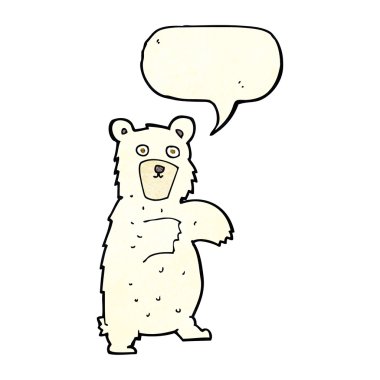 karikatür kutup ayısı ile konuşma balonu