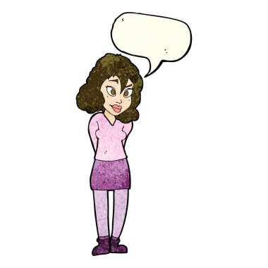 karikatür konuşma balonu kadınla karıştı