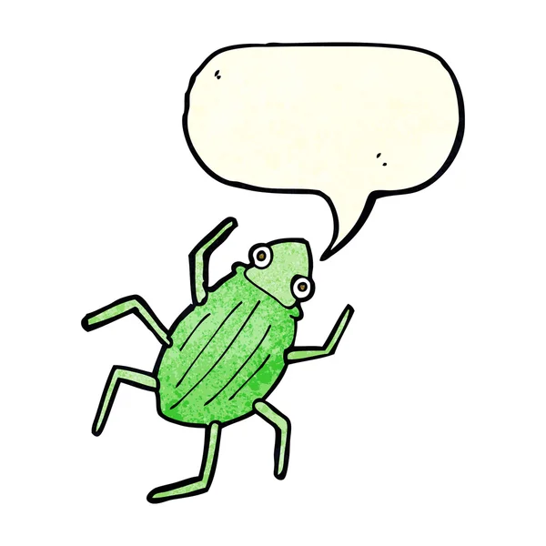 Cartoon Bug mit Sprechblase — Stockvektor