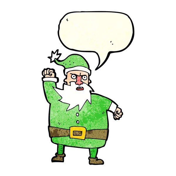 Dibujos animados Santa Claus con burbuja de habla — Vector de stock