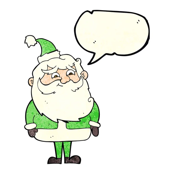 Dessin animé santa claus avec bulle de parole — Image vectorielle