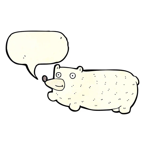 Morsom tegneseriebjørn med taleboble – stockvektor