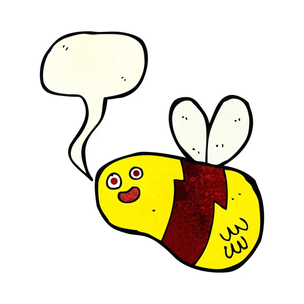 有言语泡沫的卡通蜜蜂 — 图库矢量图片